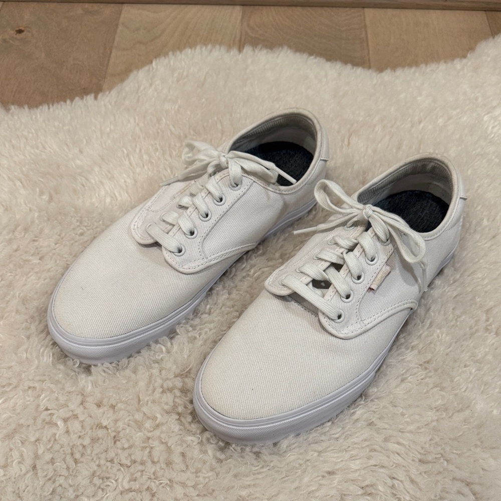 Men’s Vans White Canvas Sneakers
